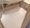 Пол из листа искусственного камня GetaCore. Отличный и экологически чистый материал для отделки ванной комнаты.